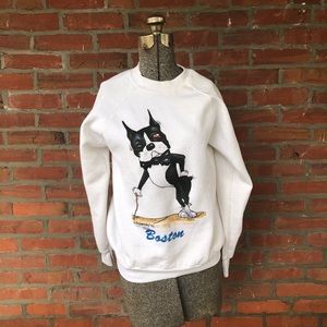 Oneita Power-Sweats VTG Boston Terrier Sweatshirt